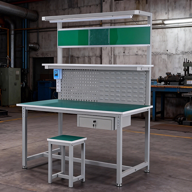 Electronics Repair Bench - Single-Sided Anti-Static Workbench With Light, Dust-Free