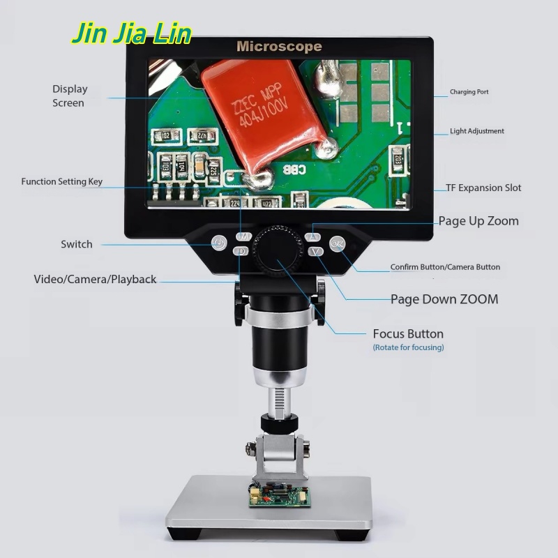 Electronics Repair Microscope - 7 Inch 1-1200X HD Digital LCD