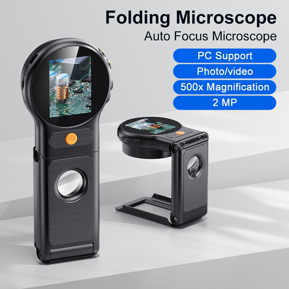 Electronics Repair Microscope - Autofocus 500X Digital Microscope with 8leds