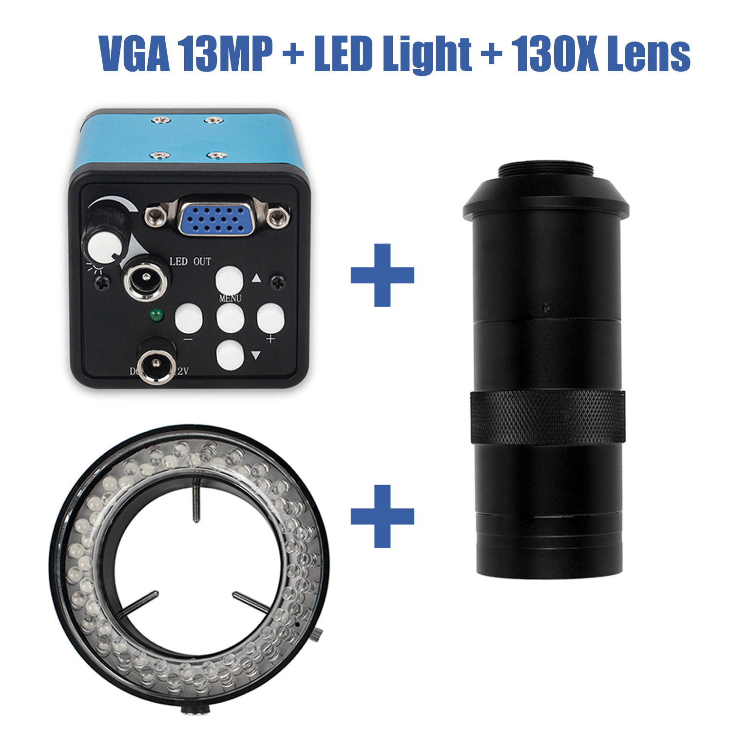 Electronics Repair Microscope - 13MP VGA Video Microscope Camera 1080P