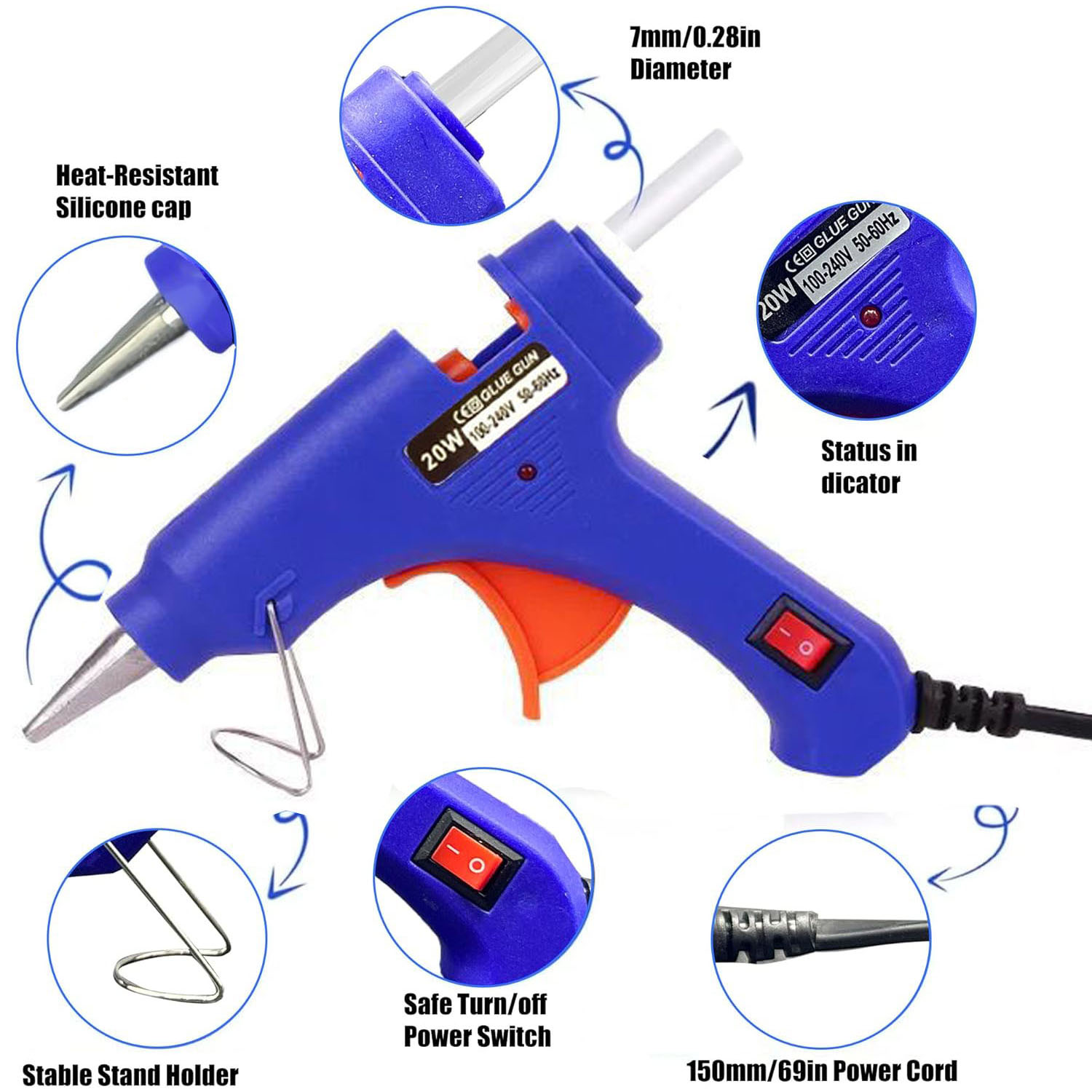 Hot Glue Gun Kit with 0-50Glue - Electronics Repair School 评论和价格