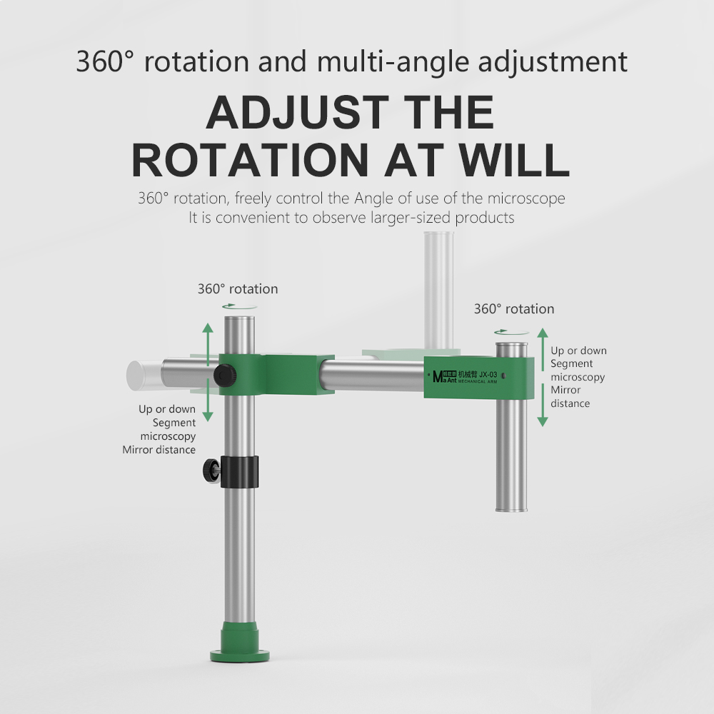 ManAnt Microscope Arm 360 Degr - Electronics Repair Microscope 评论和价格