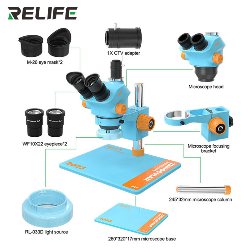 RELIFE RL-M5T-B11 0.7-5.0 Cont - Electronics Repair Microscope 评论和价格