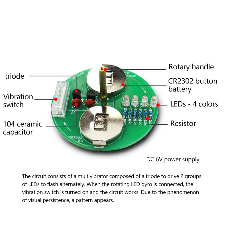 LED Desktop Rotating Light Gyr - Electronics Repair School 评论和价格